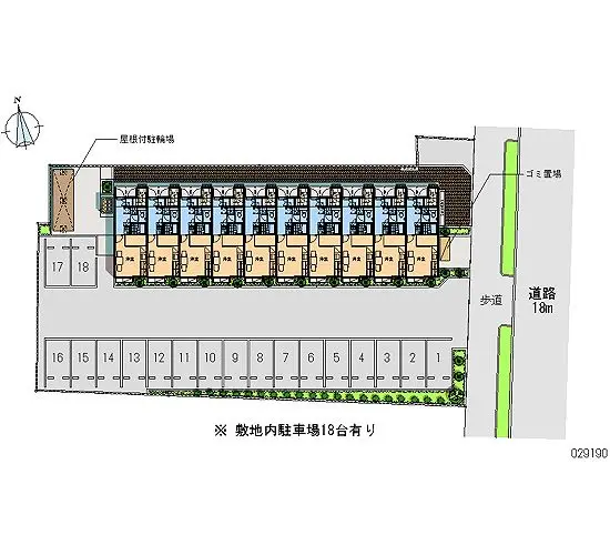 ★手数料０円★河内郡上三川町上三川　月極駐車場（LP）